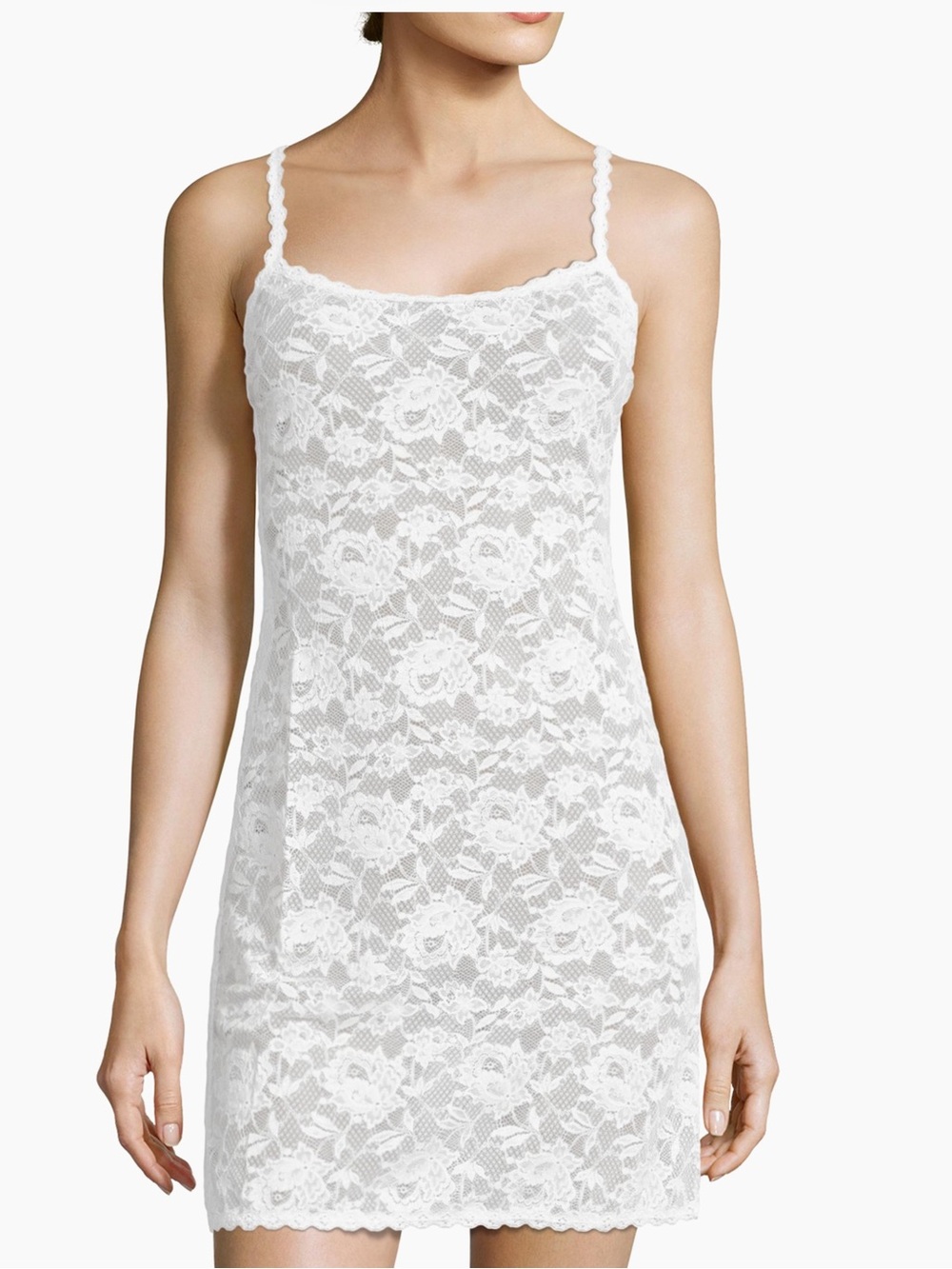 Cosabella White Floral Lace Chemise Slip & Panty M